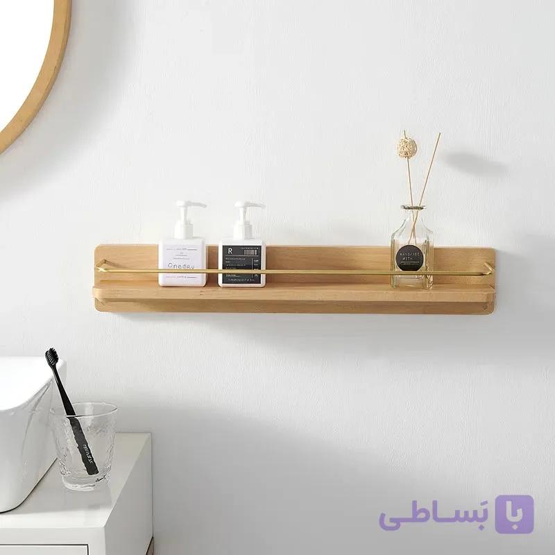 شلف دیواری چوبی سرویس بهداشتی و آشپزخانه مدل لومن