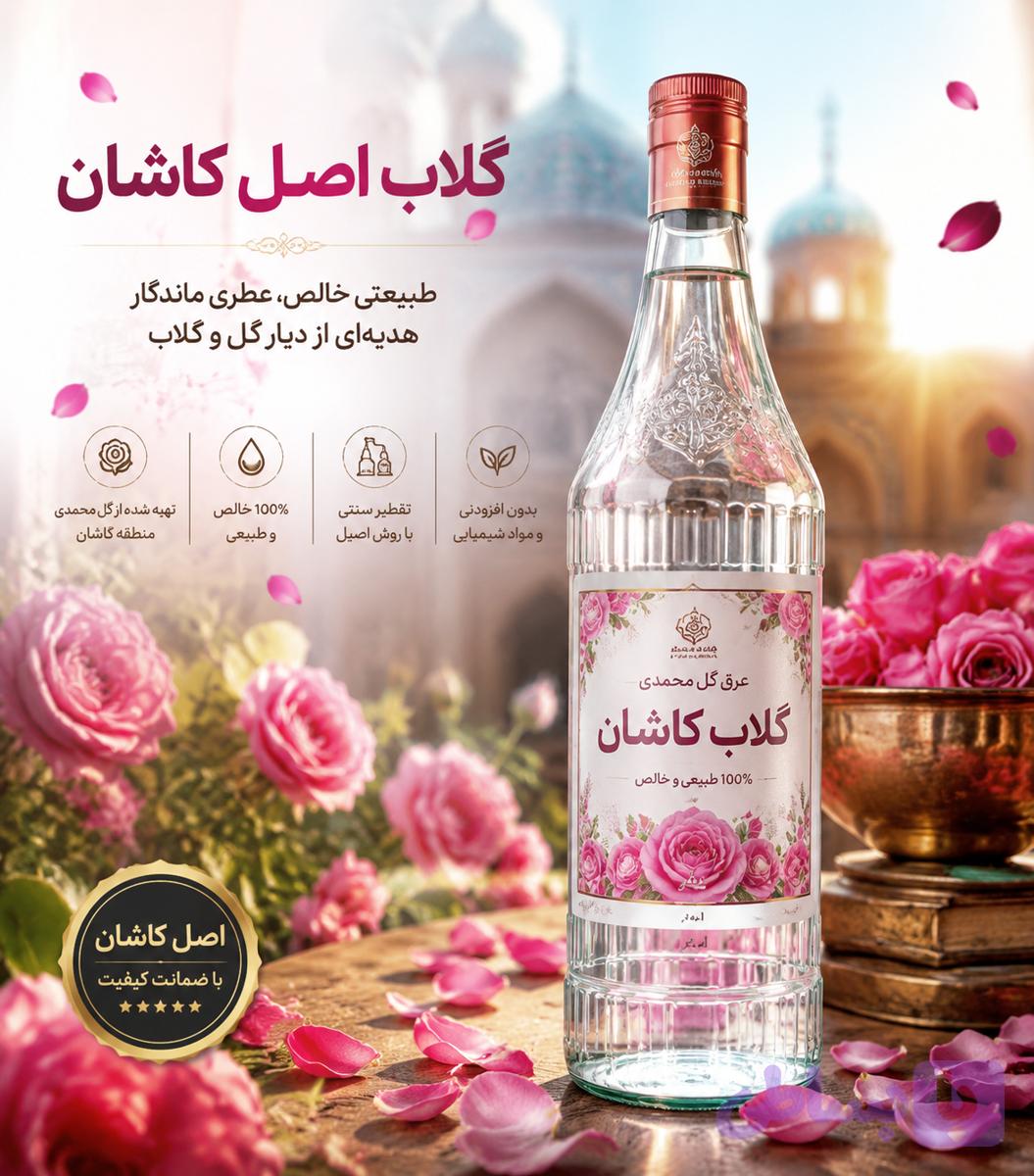گلاب دو آتیشه اصل درجه یک کاشان (تضمین کیفیت)