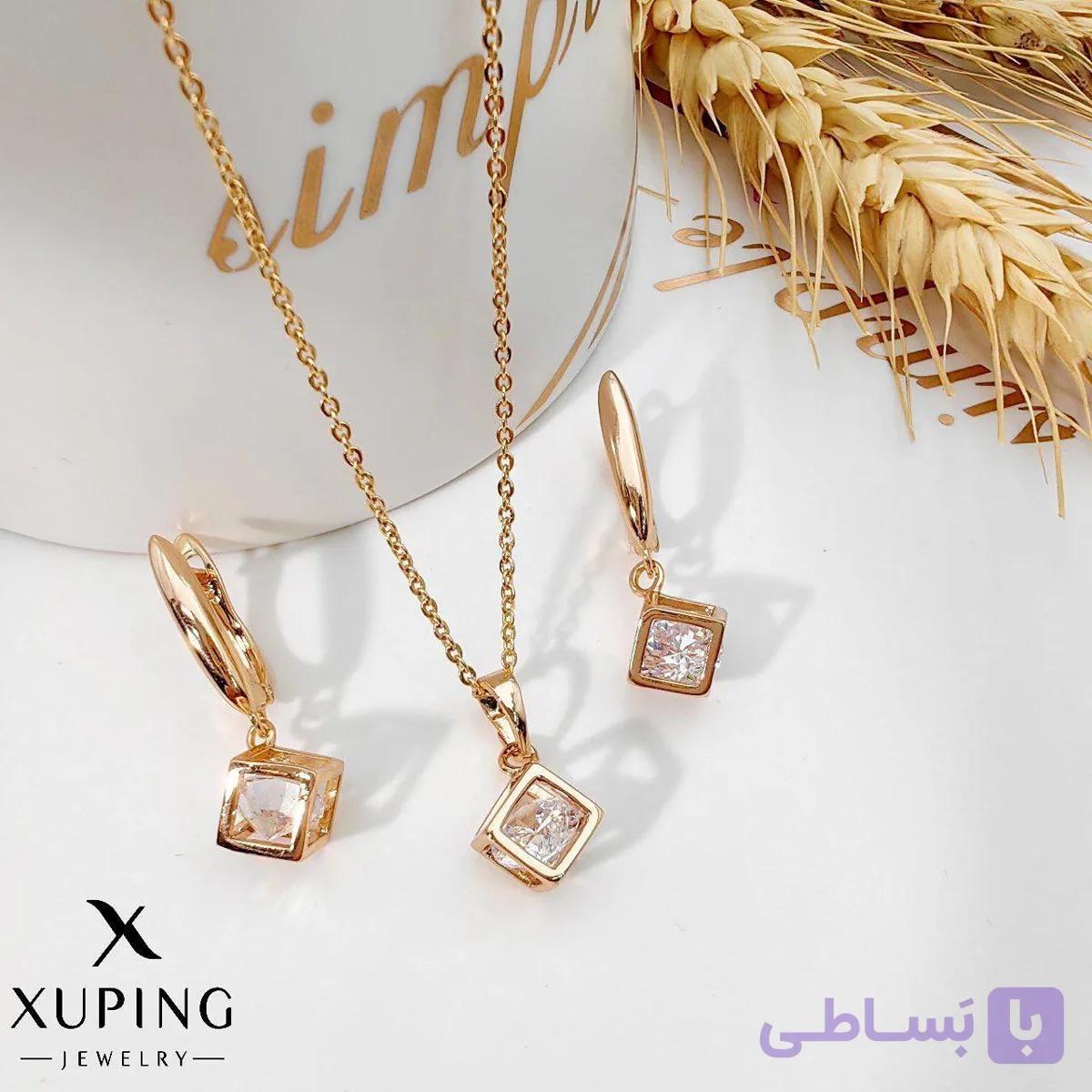نیمست جواهری ژوپینگ مدل مکعب نگین دار