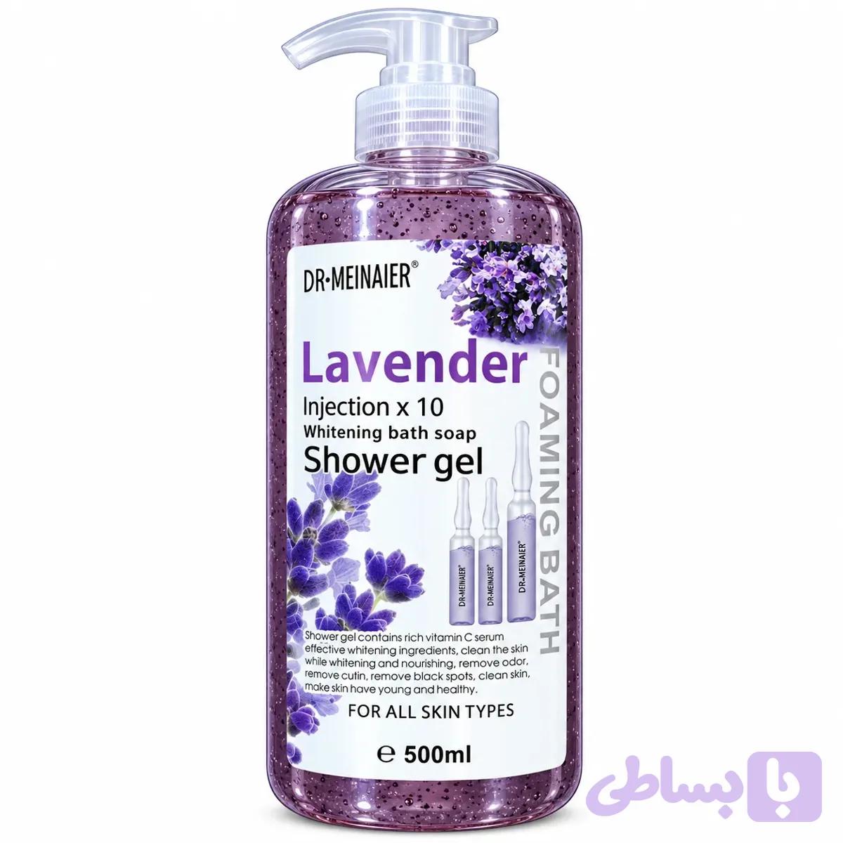 شامپو بدن اسطوخودوس دکتر مینایر DR.MEINAIER مدل Lavender حجم ۵۰۰ میلی‌لیتر — تصویر 1