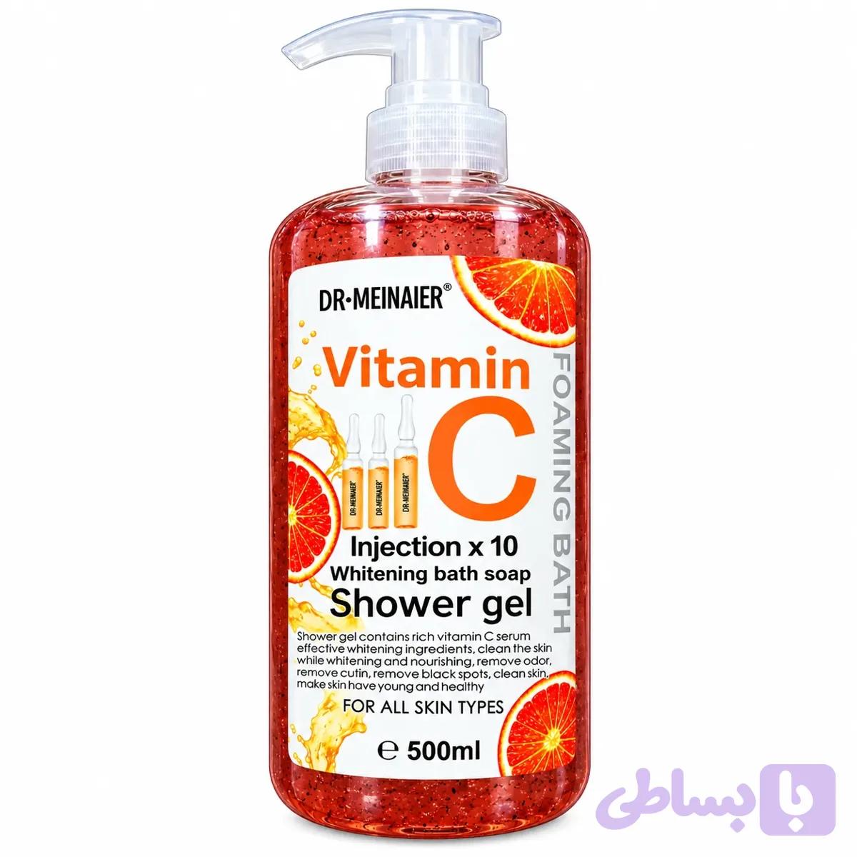 شامپو بدن ویتامین سی دکتر مینایر DR.MEINAIER مدل Vitamin C Foaming Bath حجم ۵۰۰ میلی‌لیتر — تصویر 1