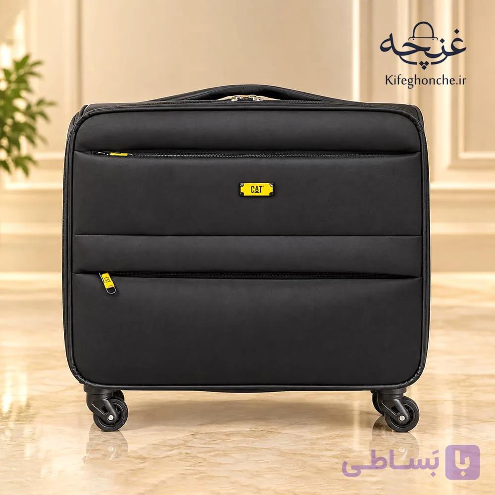 چمدان خلبانی CAT مدل لوکس با متریال درجه یک و محفظه لپ‌تاپ + کاور اختصاصی — تصویر 1