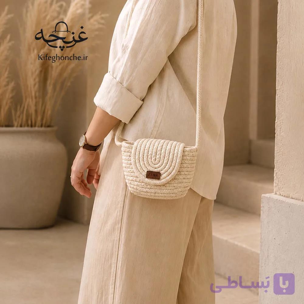 کیف دوشی زنانه مدل مینی صدف — تصویر 1