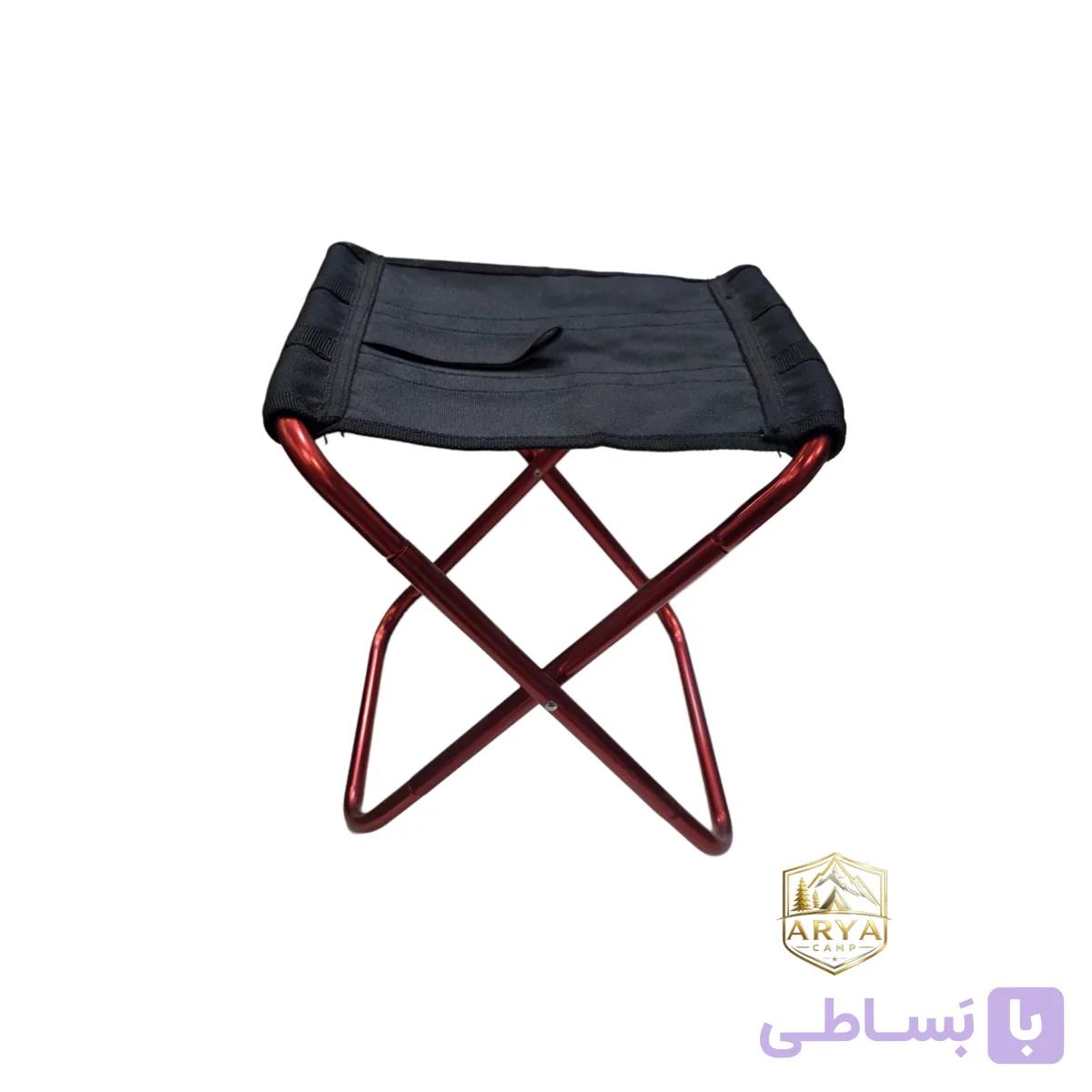 صندلی تاشو مسافرتی تک نفره مدل پارچه برزنتی محكم