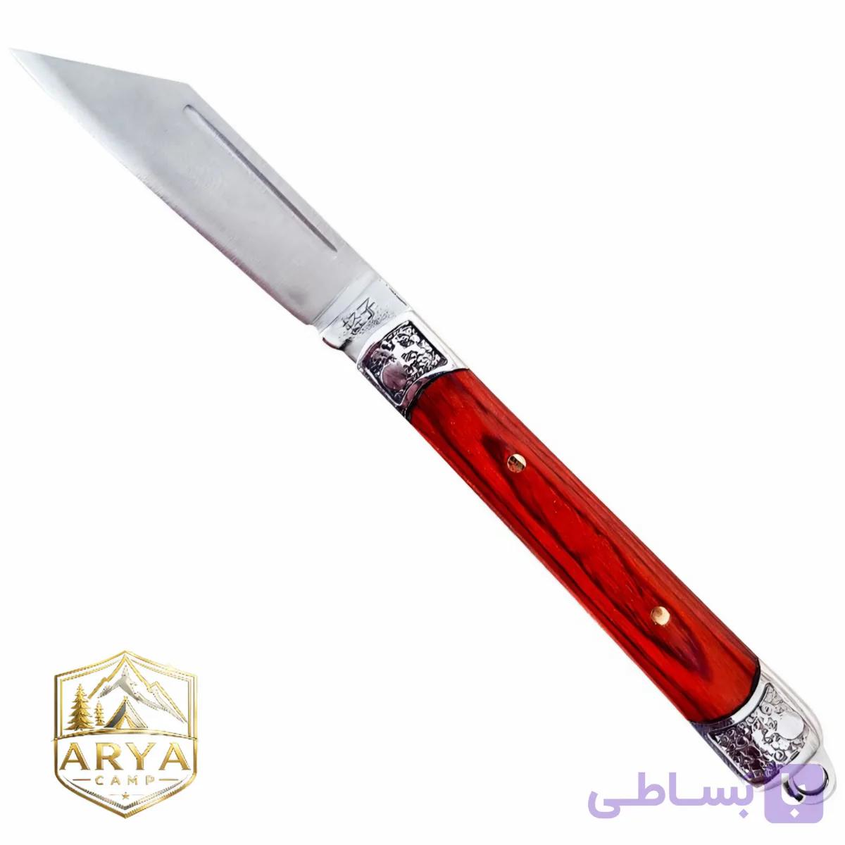 چاقوی تاشو جیبی دسته قرمز بزرگ سایز 4(205)