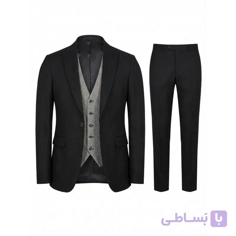 محصول نمونه تستی ست کت و شلوار و جلیقه مردانه مدل نخ پنبه 6389