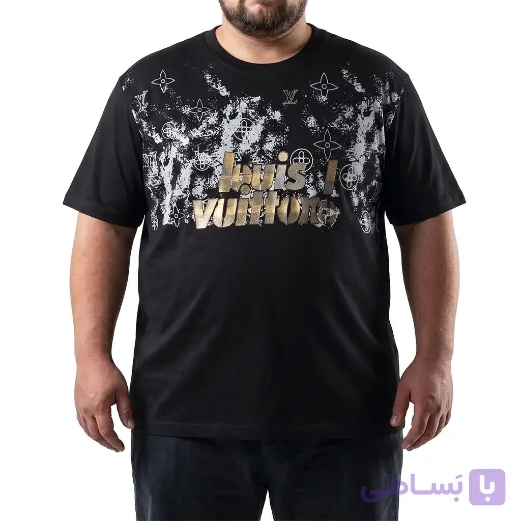 تیشرت یقه گرد پنبه چاپی Luis سایز بزرگ مردانه تپلی IR.S – کد 10161 — تصویر 1