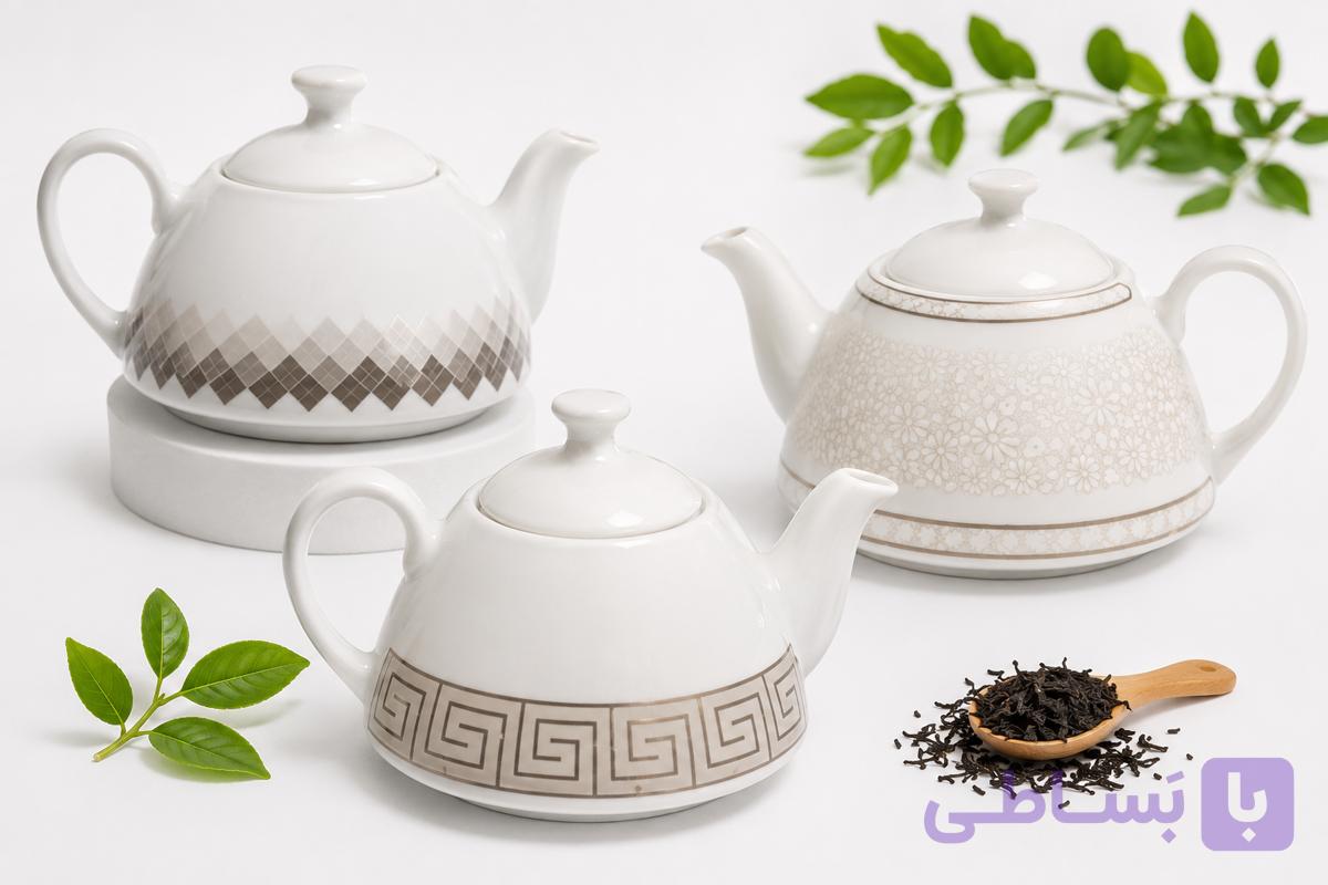 قوری سماوری کف پهن چینی مناسب انواع سماور و کتری