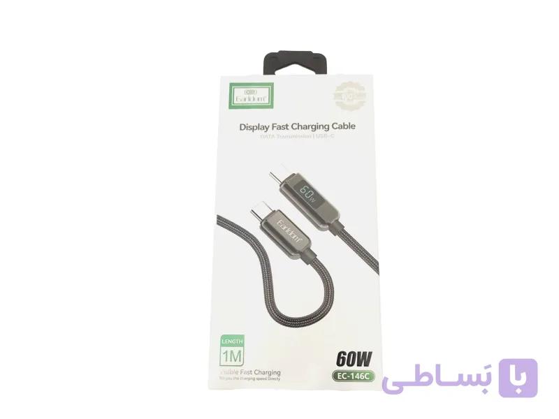 کابل شارژ دو سر تایپ سی LCD دار ارلدام مدل EC-146C — تصویر 1
