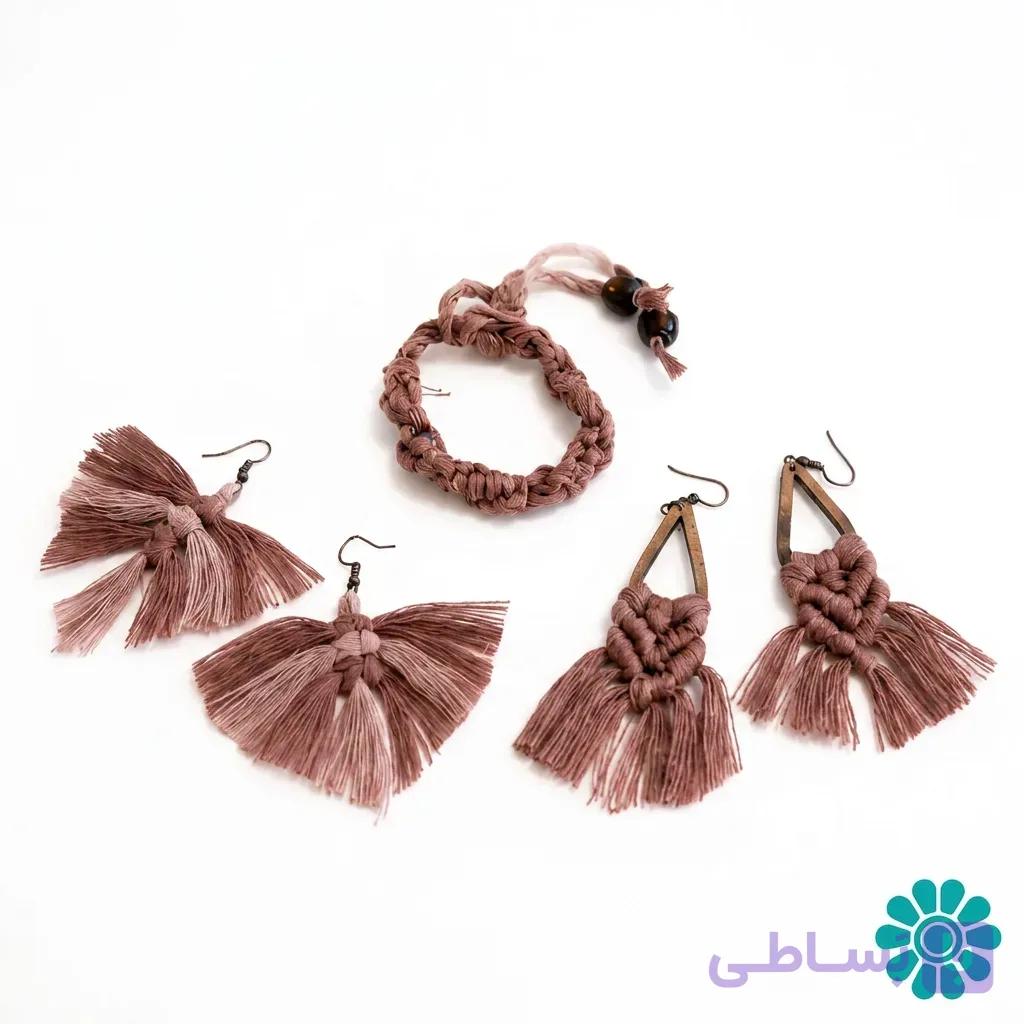 نیم ست دستبند و گوشواره "سایه برگ"