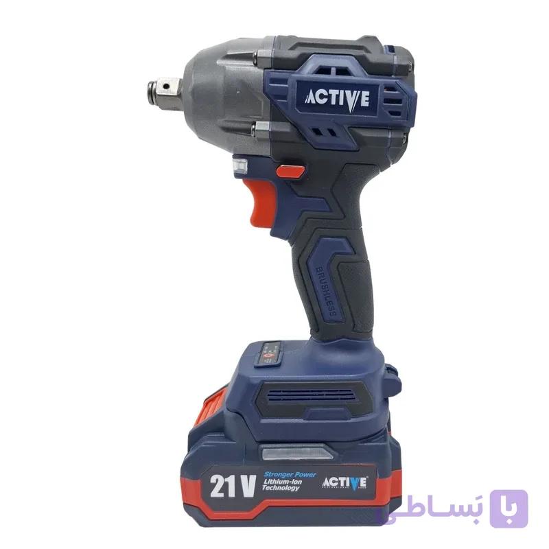 بکس شارژی براشلس اکتیو ACTIVE_دوباطری21 ولت — تصویر 1