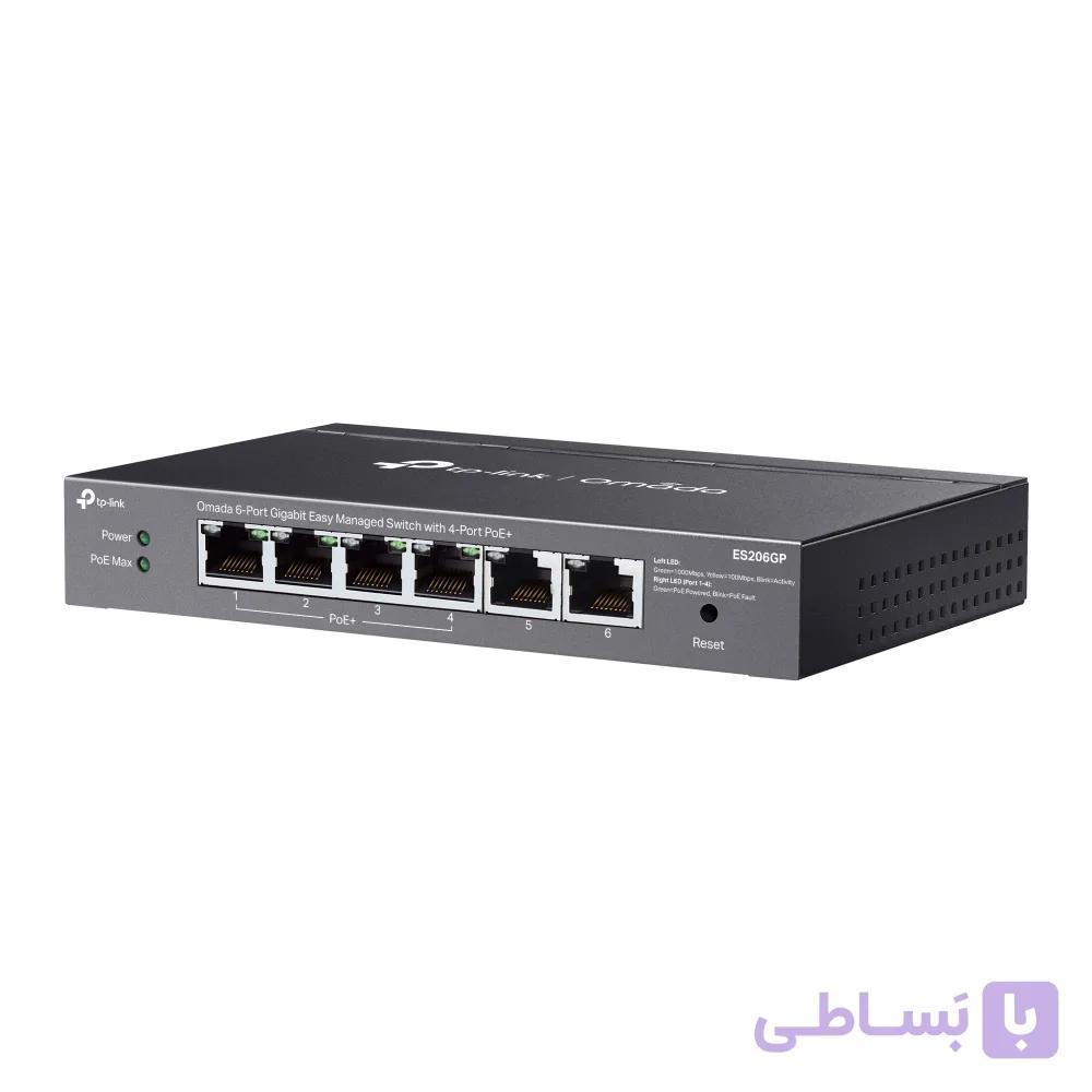 TPLINK ES206GP Omada 6-Port Gigabit Easy Managed Switch with 4-Port PoE — تصویر 1
