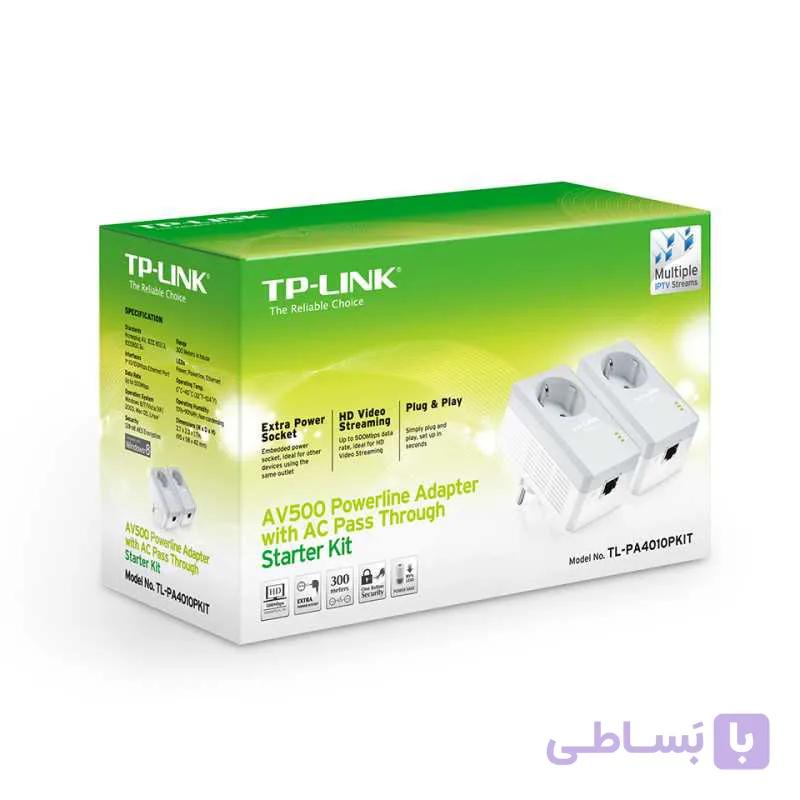 TPLINK TL-PA4010P KIT Passthrough Powerline 600 Starter Kit, 1 Port — تصویر 1