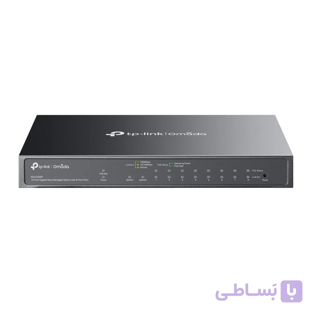 TP-LINK ES210GMP 10-Port Gigabit Easy Managed Switch with 8-Port PoE — تصویر 1