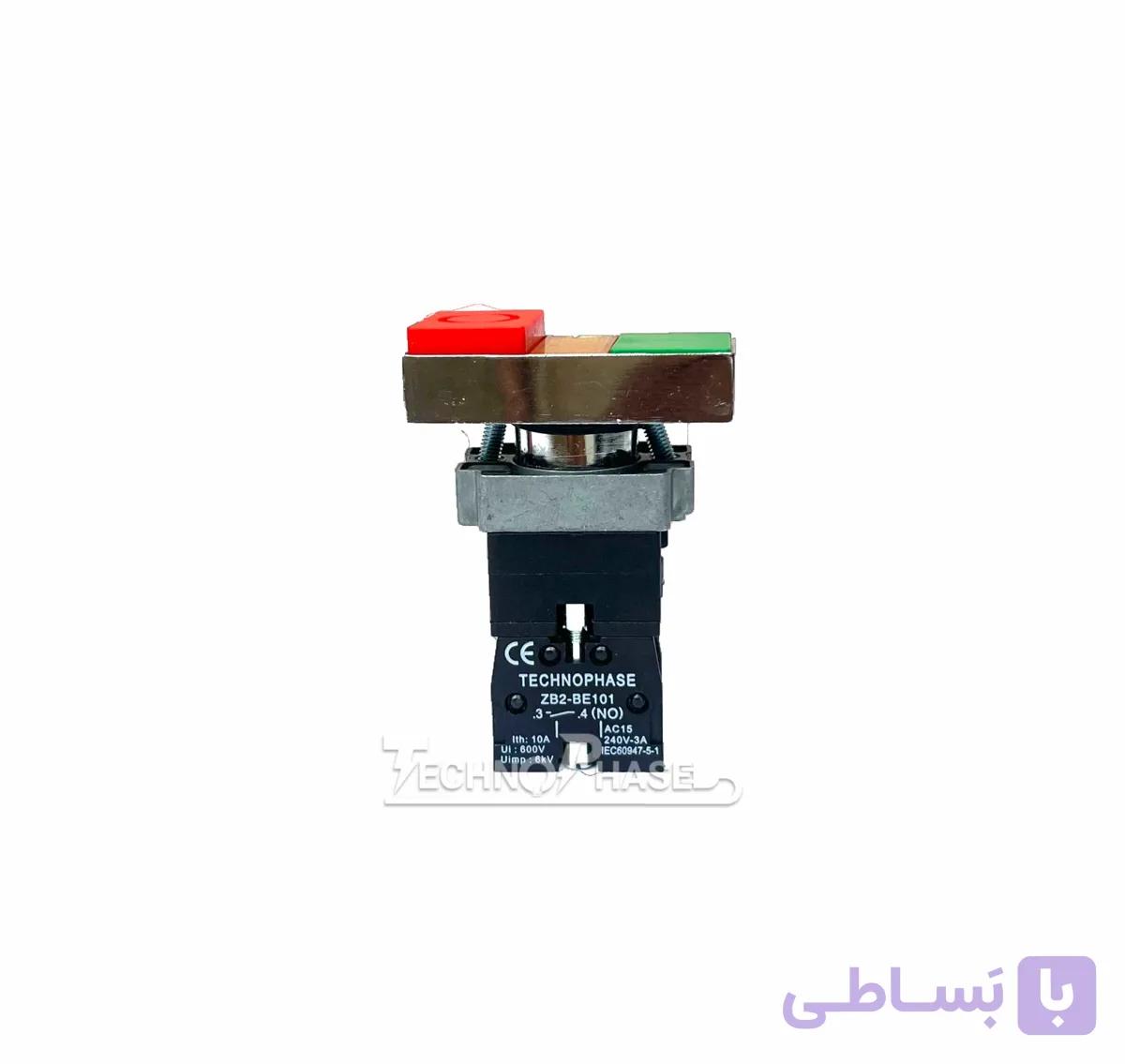 شاسی استارت استاپ دوبل چراغدار تکنوفاز مدل XB2-BW8465