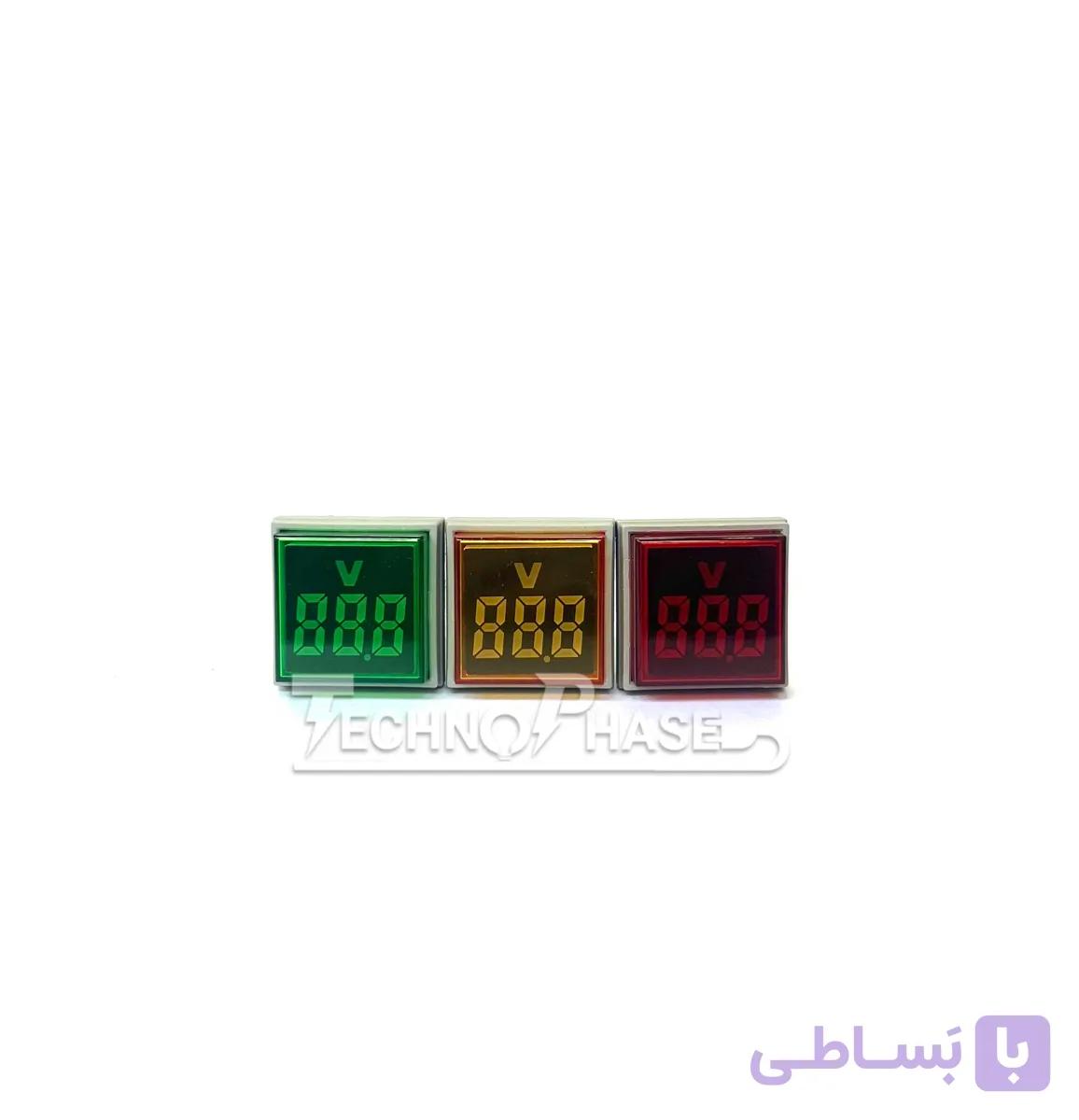 چراغ سیگنال ولت متری مربع تکنوفاز مدل TP-VMS22AC