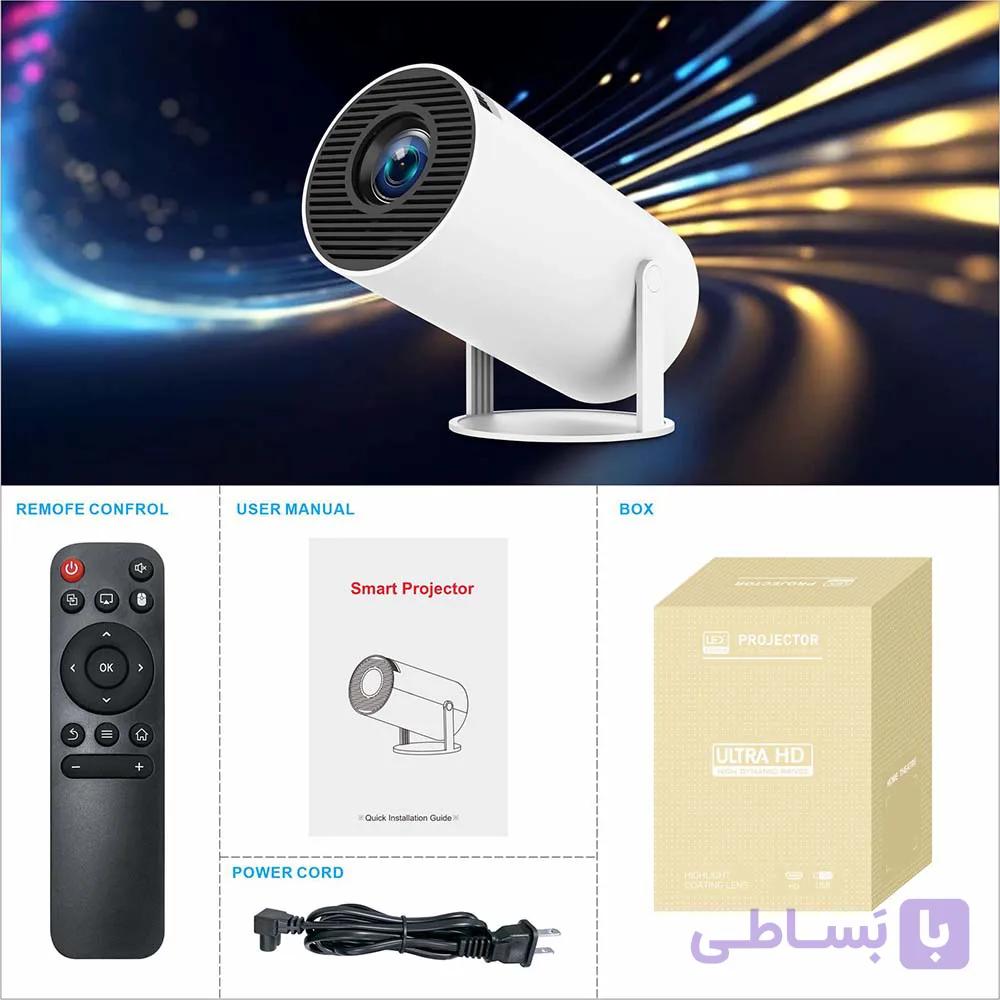 ویدئو پروژکتور HY300 اندروید 11 با WiFi و بلوتوث