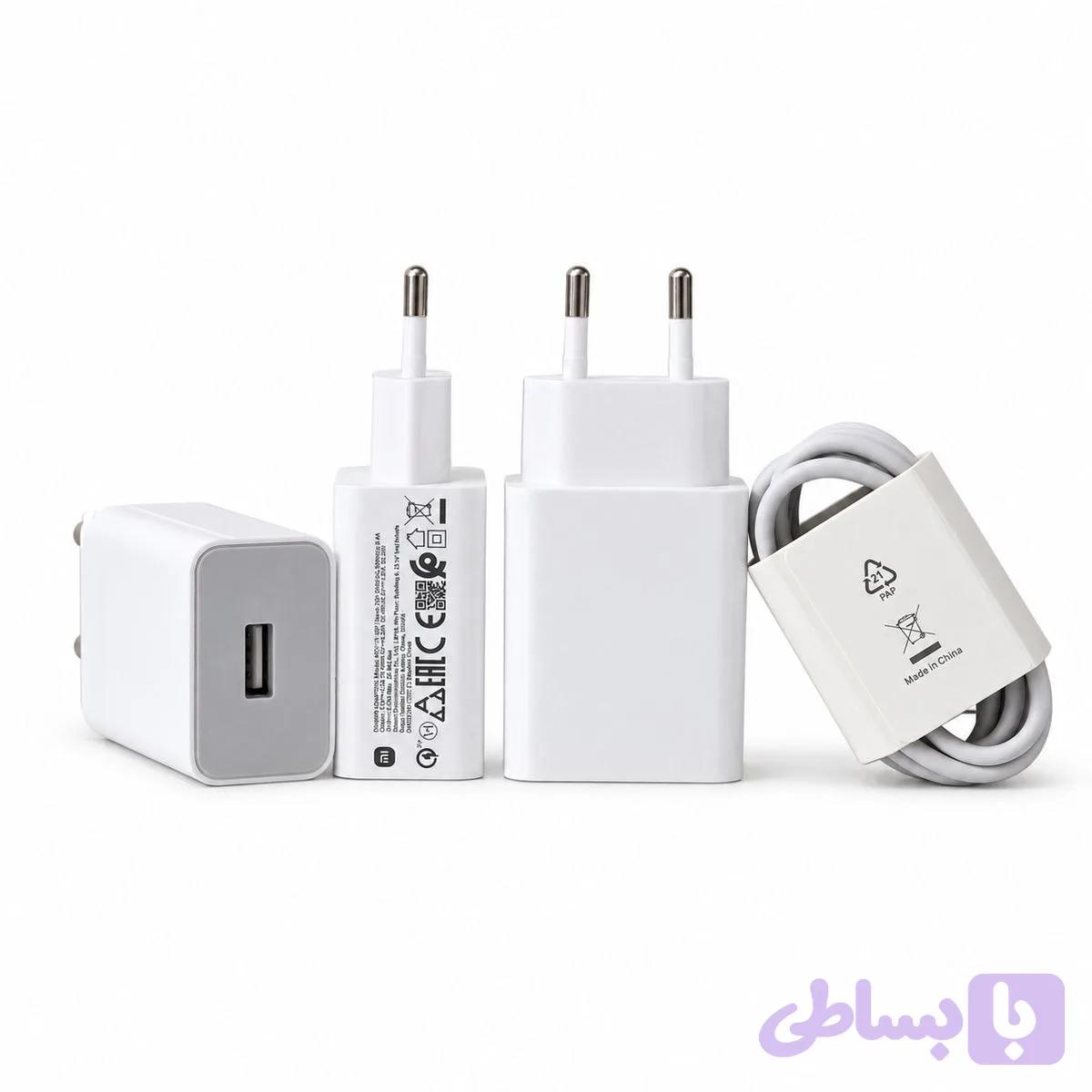 شارژر دیواری 15 وات Xiaomi مدل MDY-18-EG سرکارتنی به همراه کابل Type-C