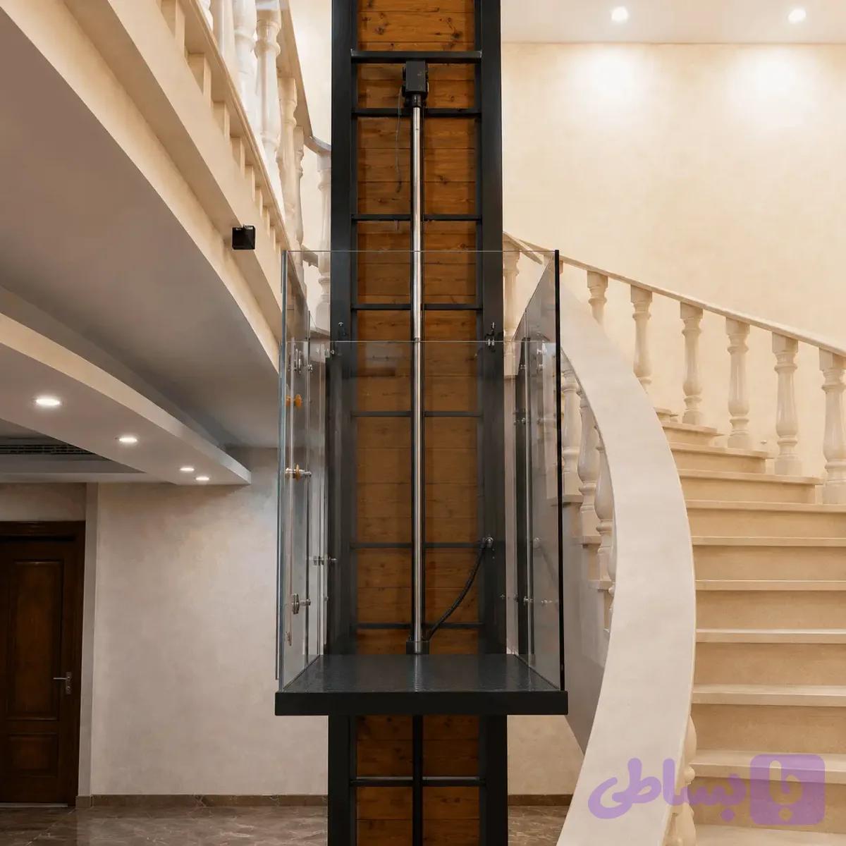 بالابر خانگی اقتصادی 2 طبقه پاراشوت دار