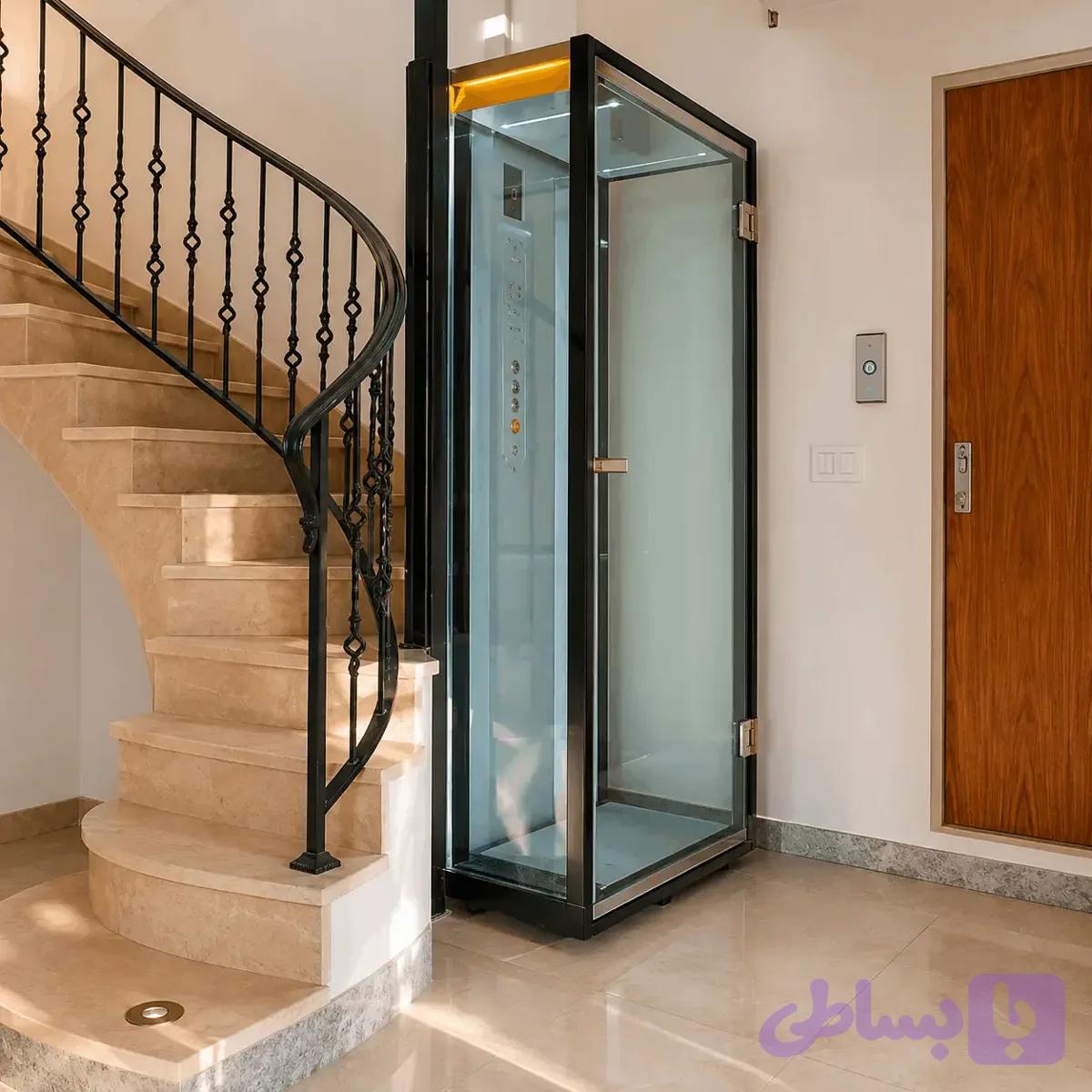 هوم لیفت شیشه ای 3 طبقه