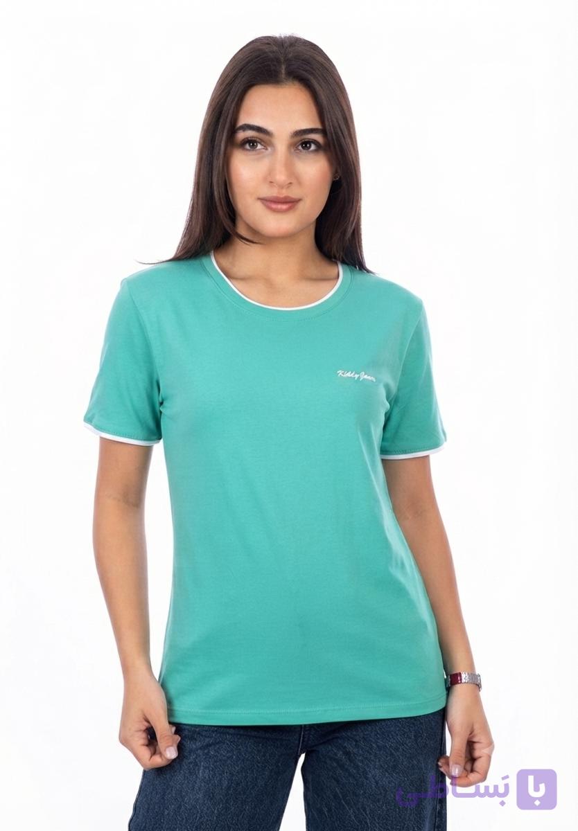 تیشرت زنانه KD کد 3405 مدل آستین نوار دار