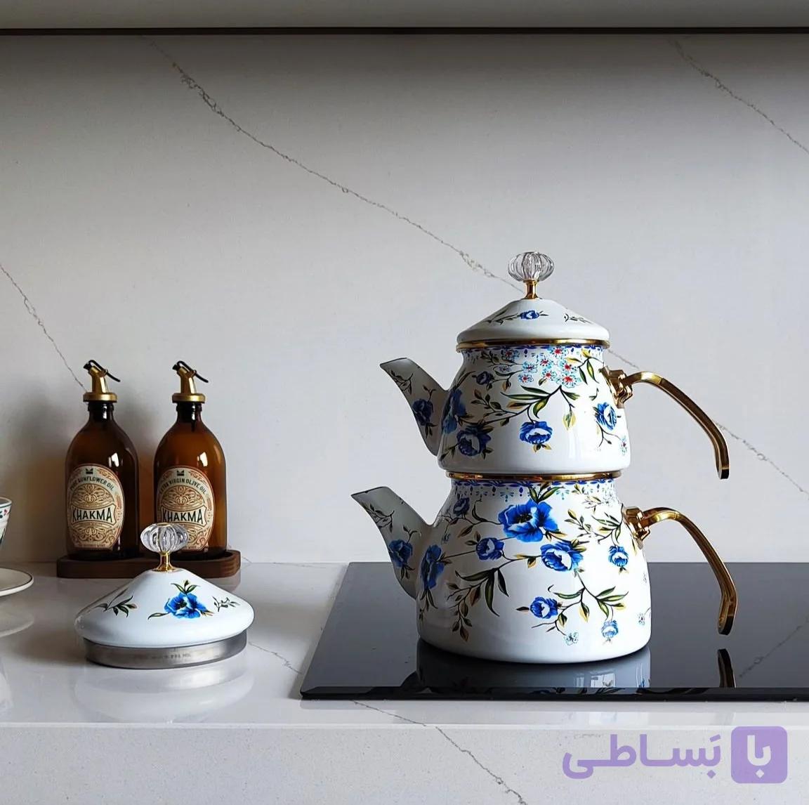 کتری قوری پیرکس ساده برند شاهین ترکیه