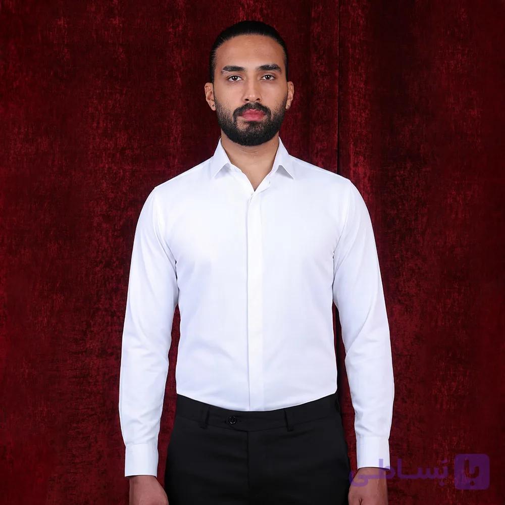 پیراهن مردانه کلاسیک سفید