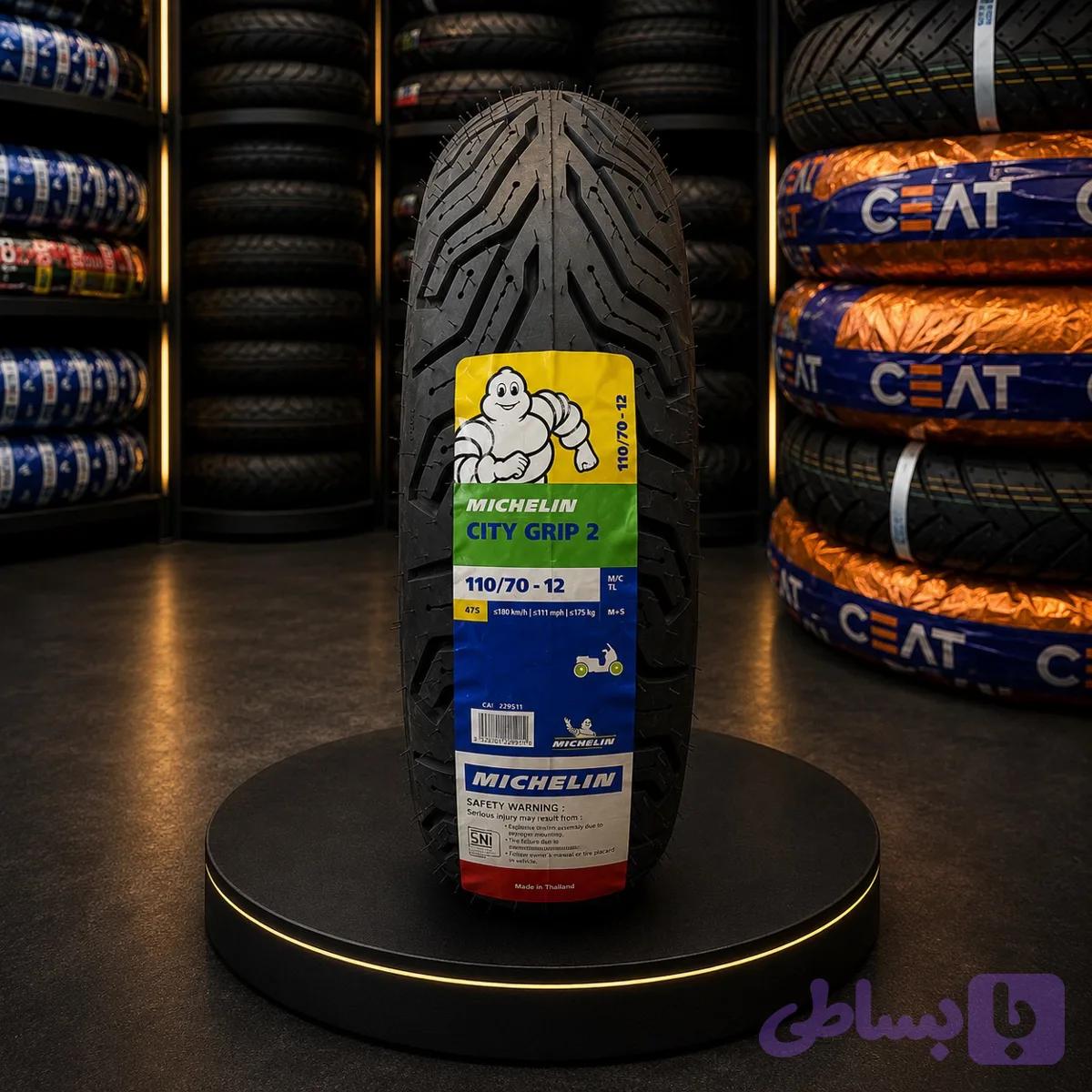 لاستیک سایز 110/70/12 برند Michelin