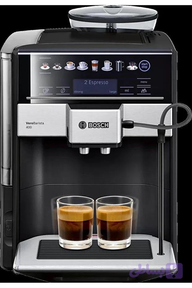 دستگاه اسپرسوساز تمام‌اتوماتیک اورجینال بوش مدل TIS65429RW سری Vero Barista 400، رنگ مشکی یاقوتی متالیک