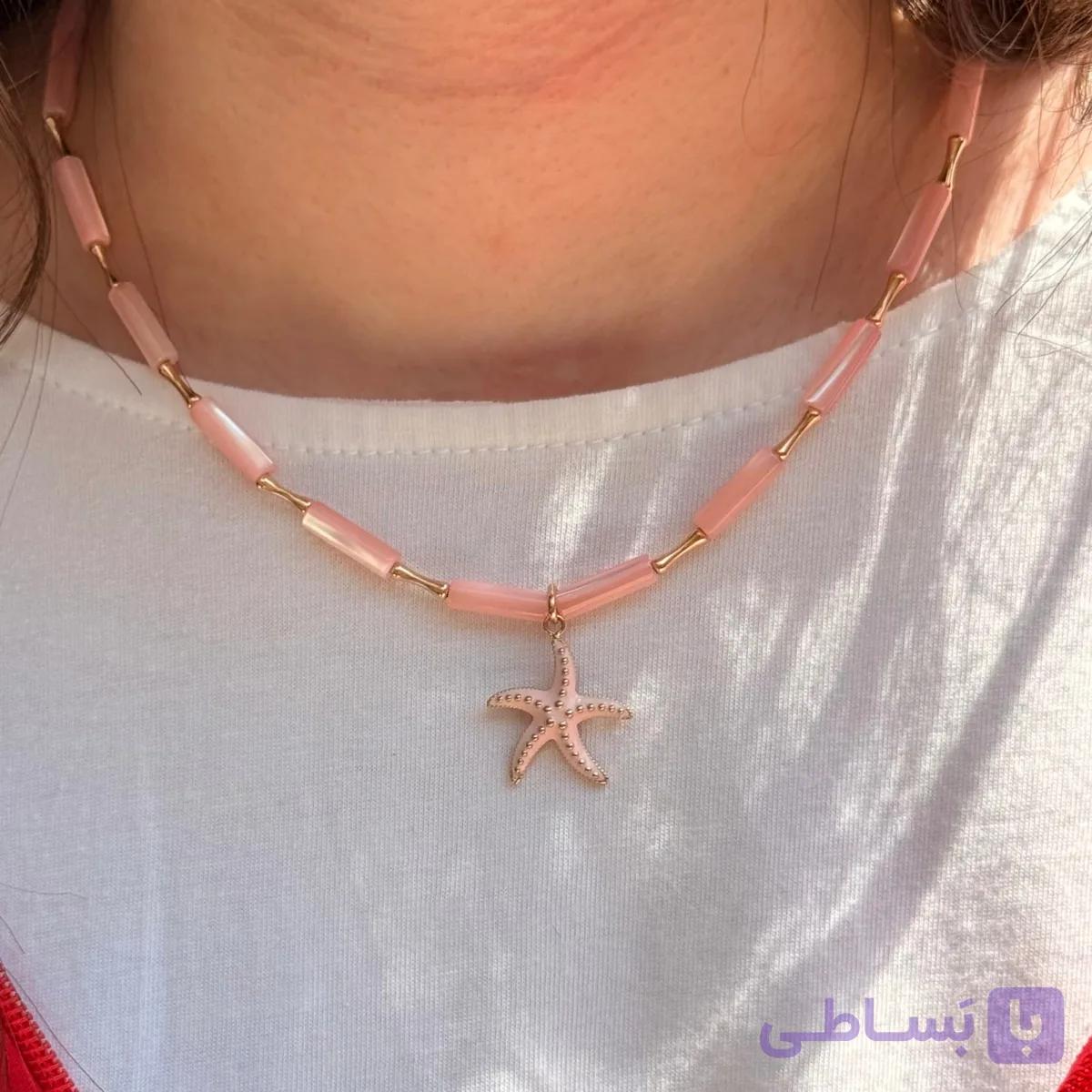 گردنبندطلای سنگی بامبو ۱۱۰۷۰N — تصویر 1