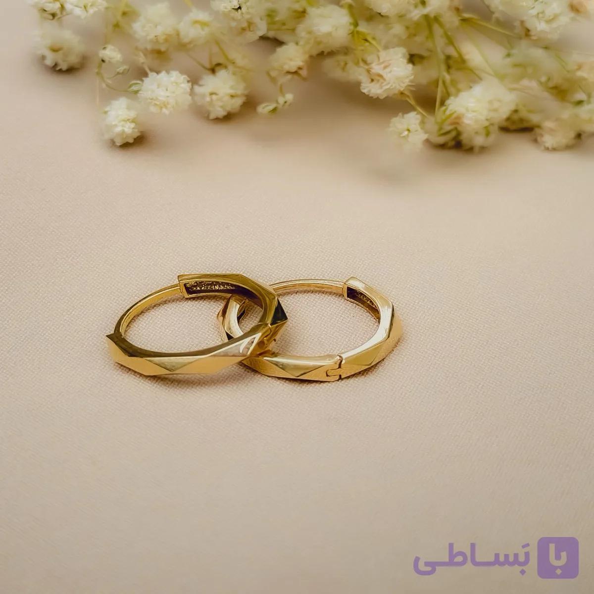 گوشواره طلای کلیپسی منحنی 11015E — تصویر 1