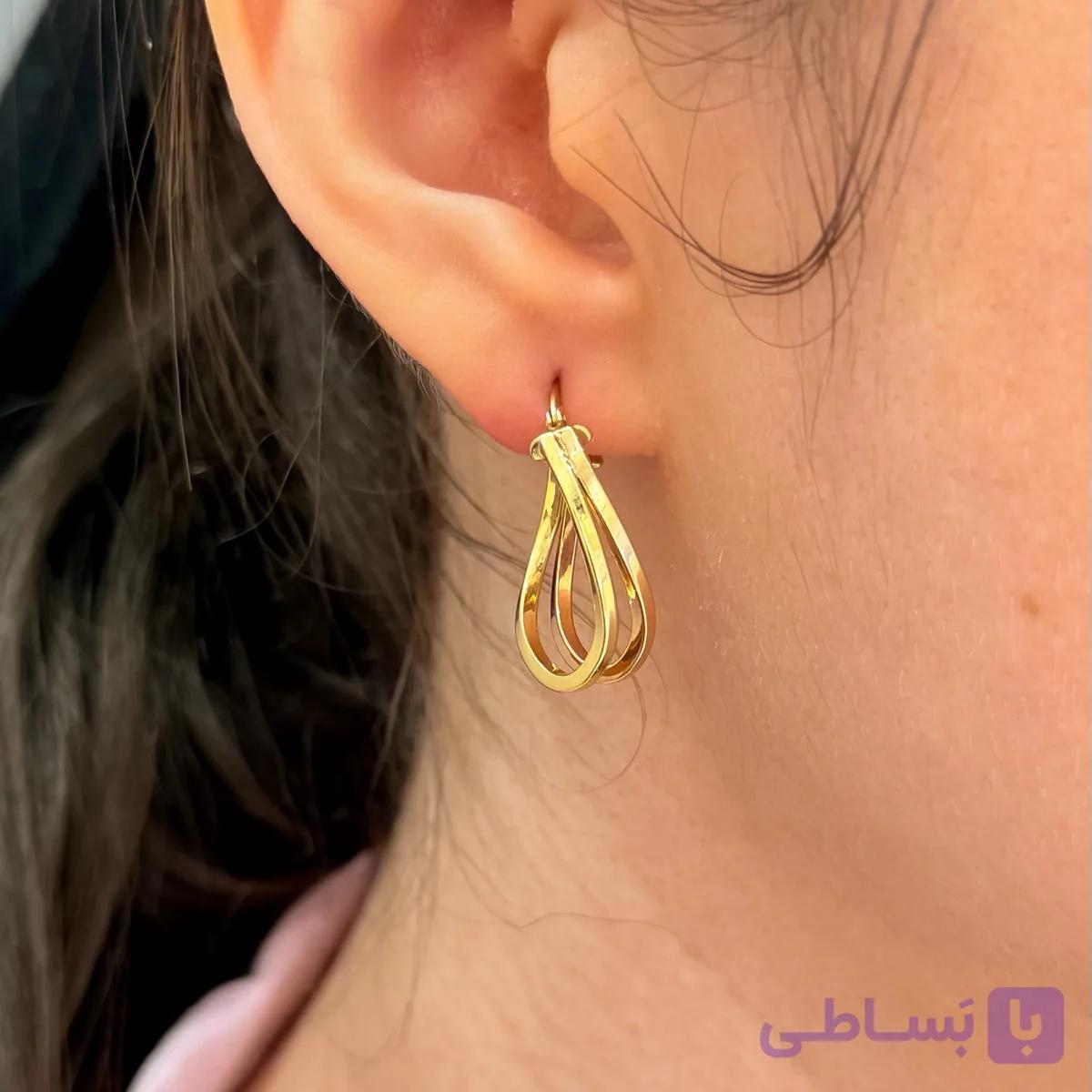 گوشواره طلای نیلای 11020E — تصویر 1