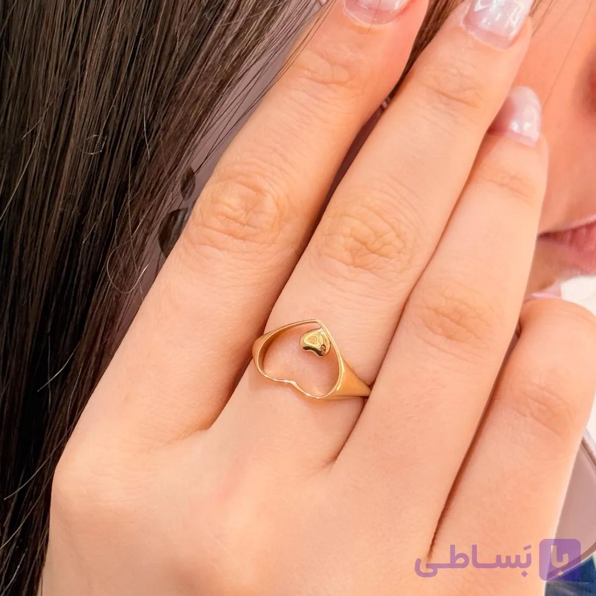 انگشتر طلای قلب 11049R — تصویر 1