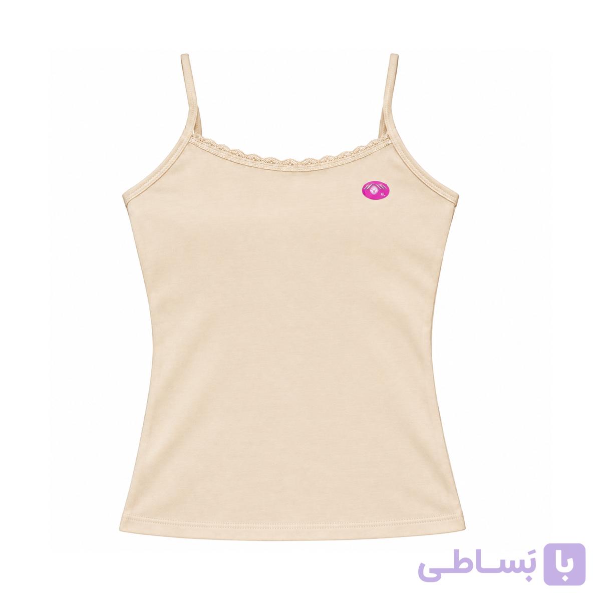 تاپ بندی زنانه کشی لب تور کرم — تصویر 1