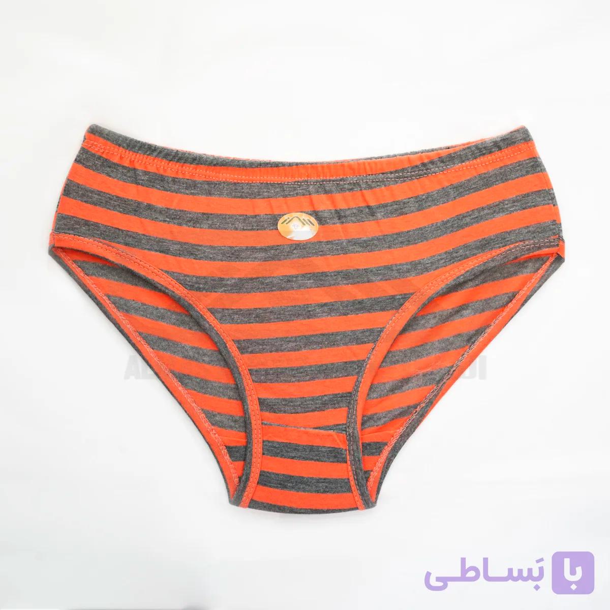 شورت زنانه نخ پنبه راه راه — تصویر 1