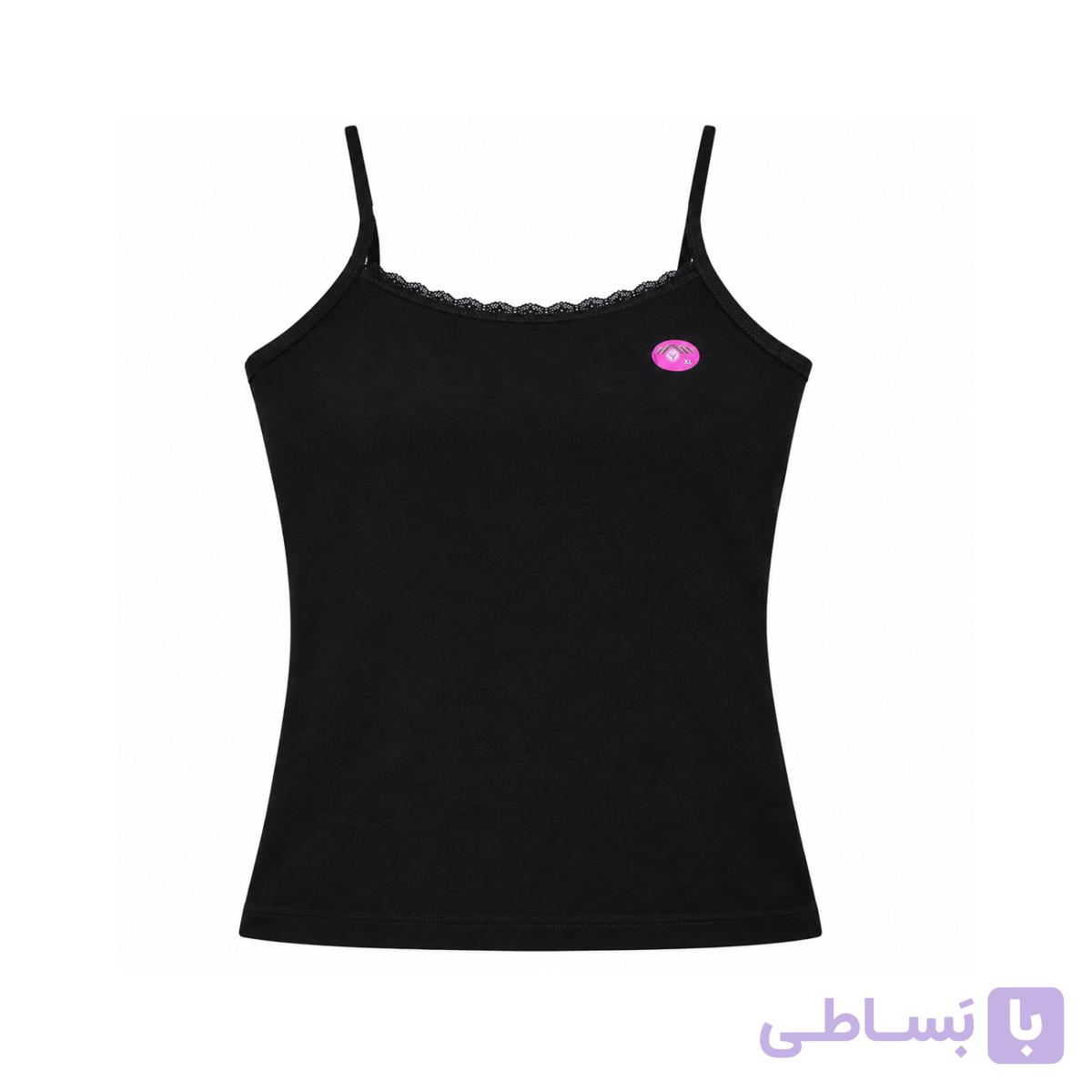 تاپ بندی زنانه کشی لب تور مشکی