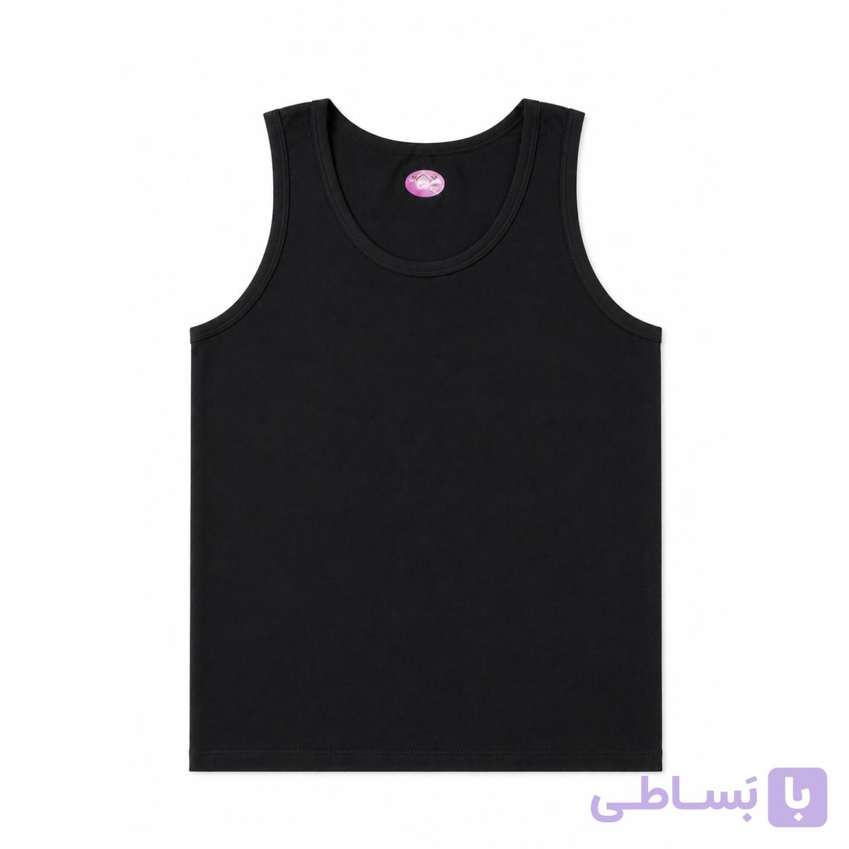 زیرپوش رکابی پنبه سوپر مردانه مشکی — تصویر 1