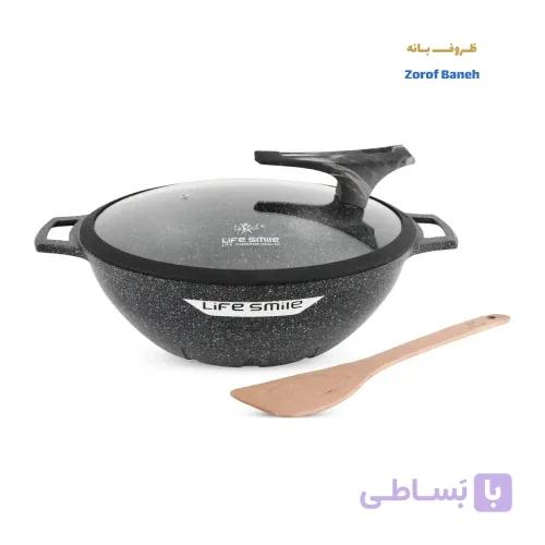 تابه وک گرانیتی لایف اسمایل SPHM-S-2HWOK-28 سایز 28 — تصویر 1