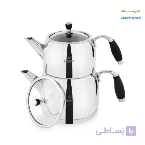 ست کتری و قوری استیل لایف اسمایل TK1-8 — تصویر 1