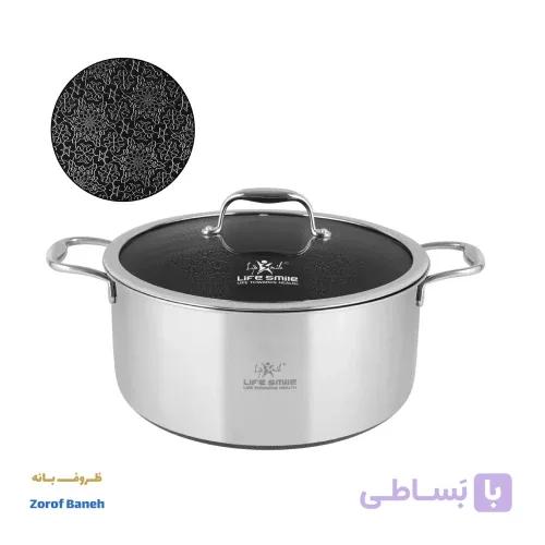 قابلمه استیل لیزری لایف اسمایل LIFEP18N-28P سایز 28 — تصویر 1