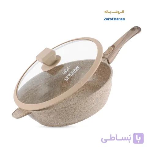 ماهیتابه تکدسته گرانیتی لایف اسمایل SPHM-S-3F-24 سایز 24 — تصویر 1