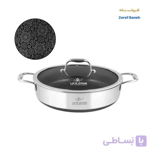 تابه استیل لیزری لایف اسمایل LIFEP18N-SHR28 سایز 28 — تصویر 1