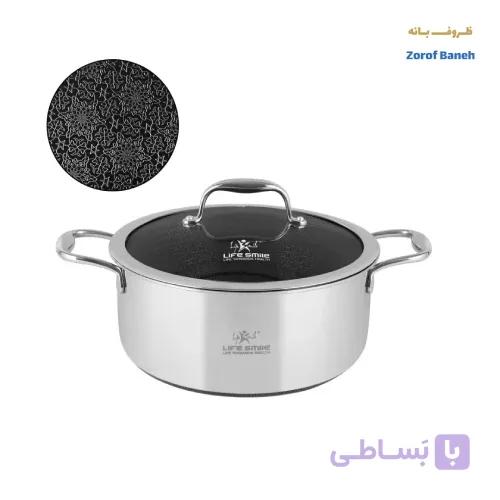 قابلمه استیل لیزری لایف اسمایل LIFEP18N-24P سایز24 — تصویر 1