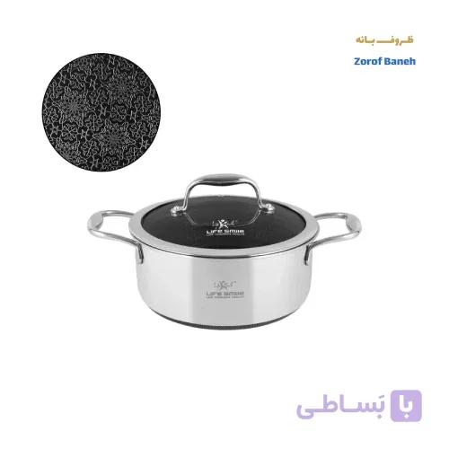 قابلمه استیل لیزری لایف اسمایل LIFEP18N-16P سایز 16 — تصویر 1