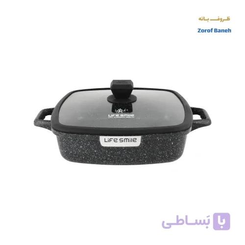 ماهیتابه مربع گرانیتی لایف اسمایل SPSHM-S-28 سایز 28 — تصویر 1