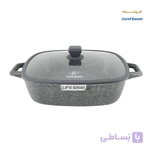ماهیتابه مربع گرانیتی لایف اسمایل SPSHM-S-36 سایز 36 — تصویر 1