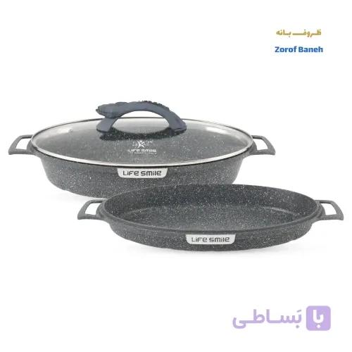 تابه مرغ و ماهی دوبل گرانیت لایف اسمایل SPHM-S-FI42DUB سایز 42 — تصویر 1