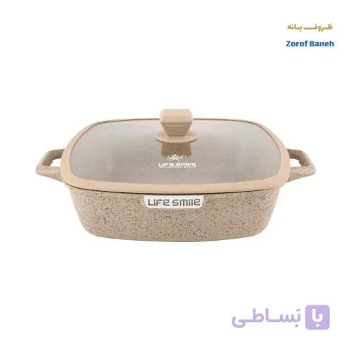 ماهیتابه مربع گرانیتی لایف اسمایل SPSHM-S-32 سایز 32 — تصویر 1