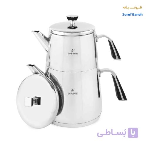 ست کتری و قوری استیل لایف اسمایل TK1-6 — تصویر 1