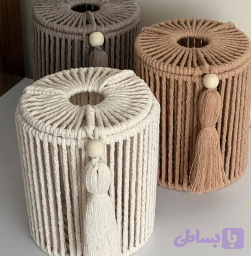 جا دستمالی رولی مکرومه